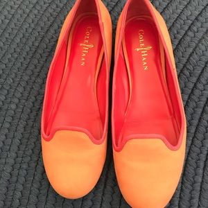 Cole Haan smoking flat in peach